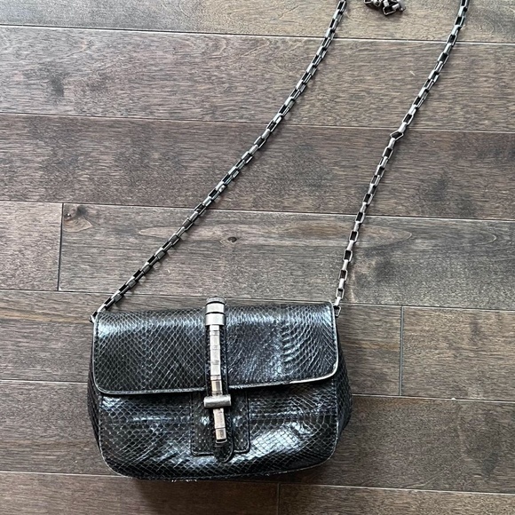 Isabel marant black leather python bag - Picture 3 of 7